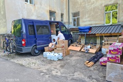 Übergabe von Pflegebetten im Krankenhaus Nähe Lviv