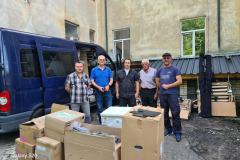 Übergabe von Pflegebetten im Krankenhaus Nähe Lviv